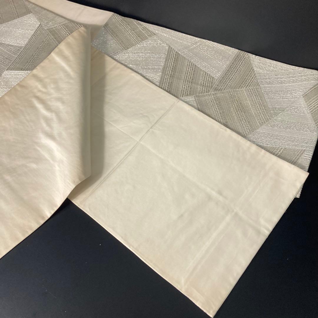 ZF-1325 袋帯 銀 正絹 フォーマル 礼装 結婚式 入学式 卒業式 黒留袖