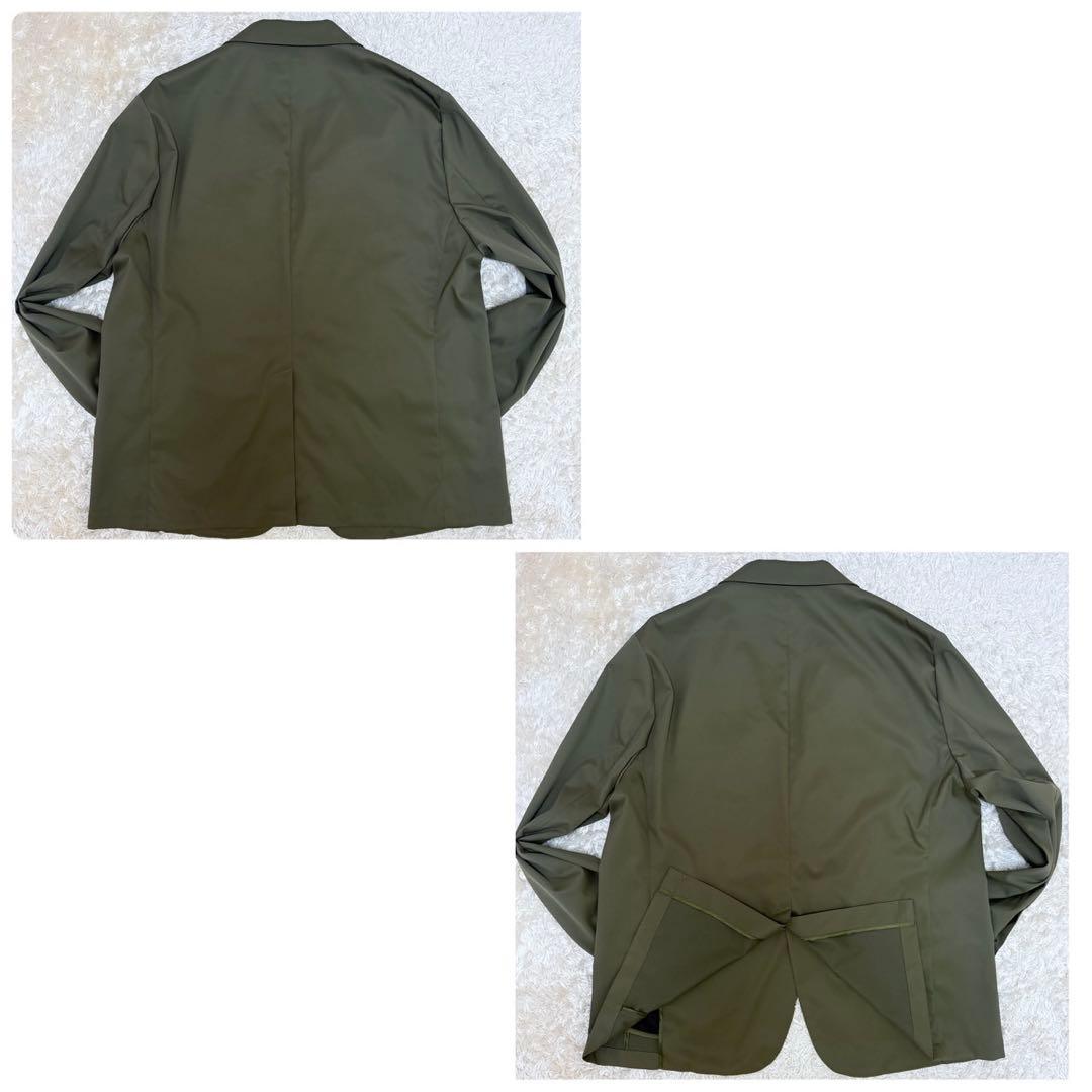 441 希少3L◎WWSセットアップBizスーツ オリーブ カーキ 大きいサイズ