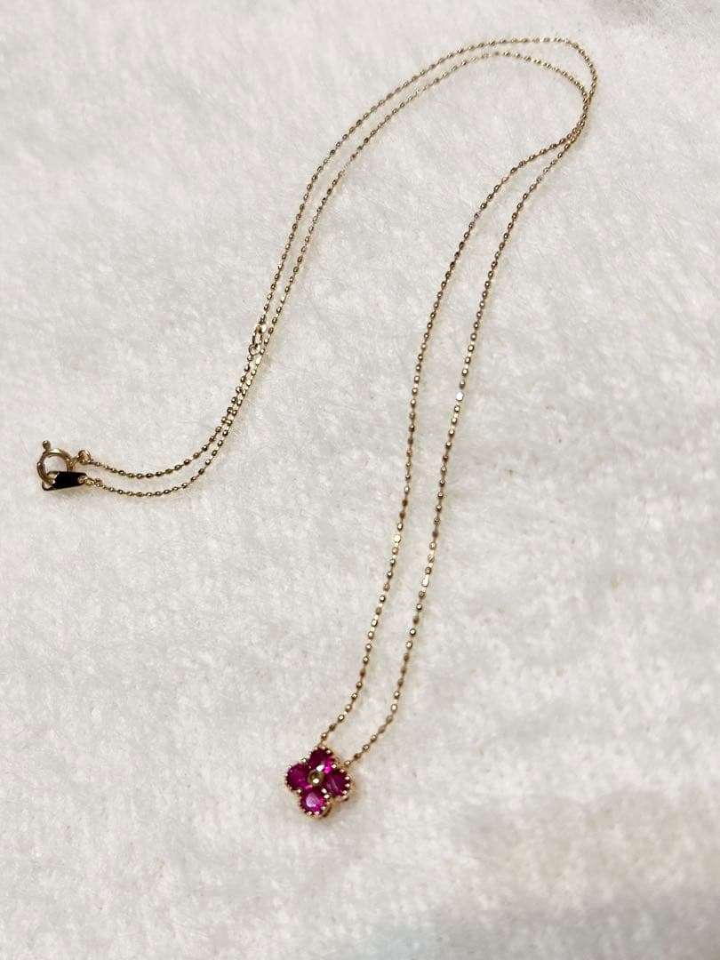 k18 ルビーネックレス