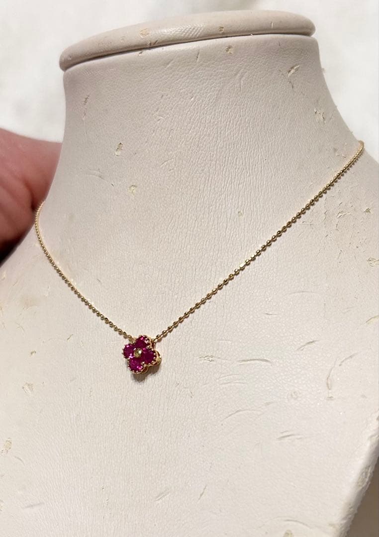 k18 ルビーネックレス