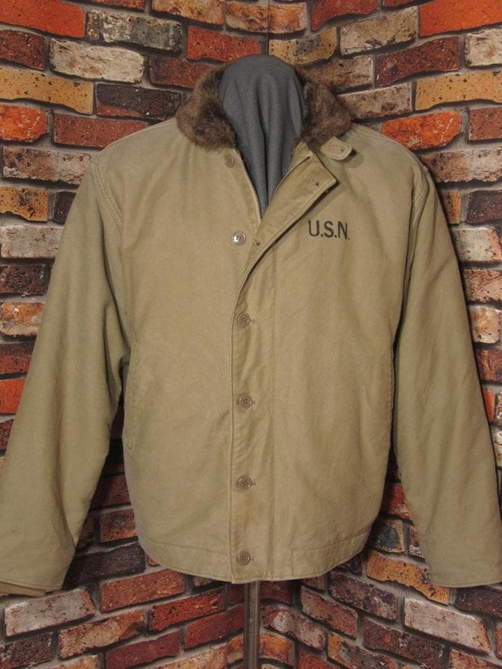 ヒューストン N-1デッキジャケット XLサイズ42 裏ボア USN 松岡佳博