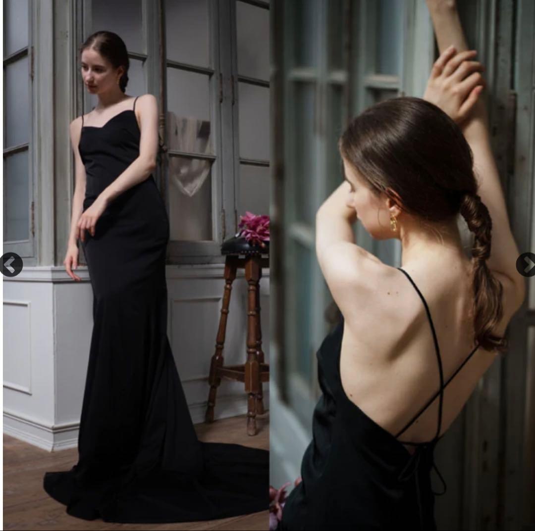 ドレスプロダクション W261BKバッククロス キャミソールドレス