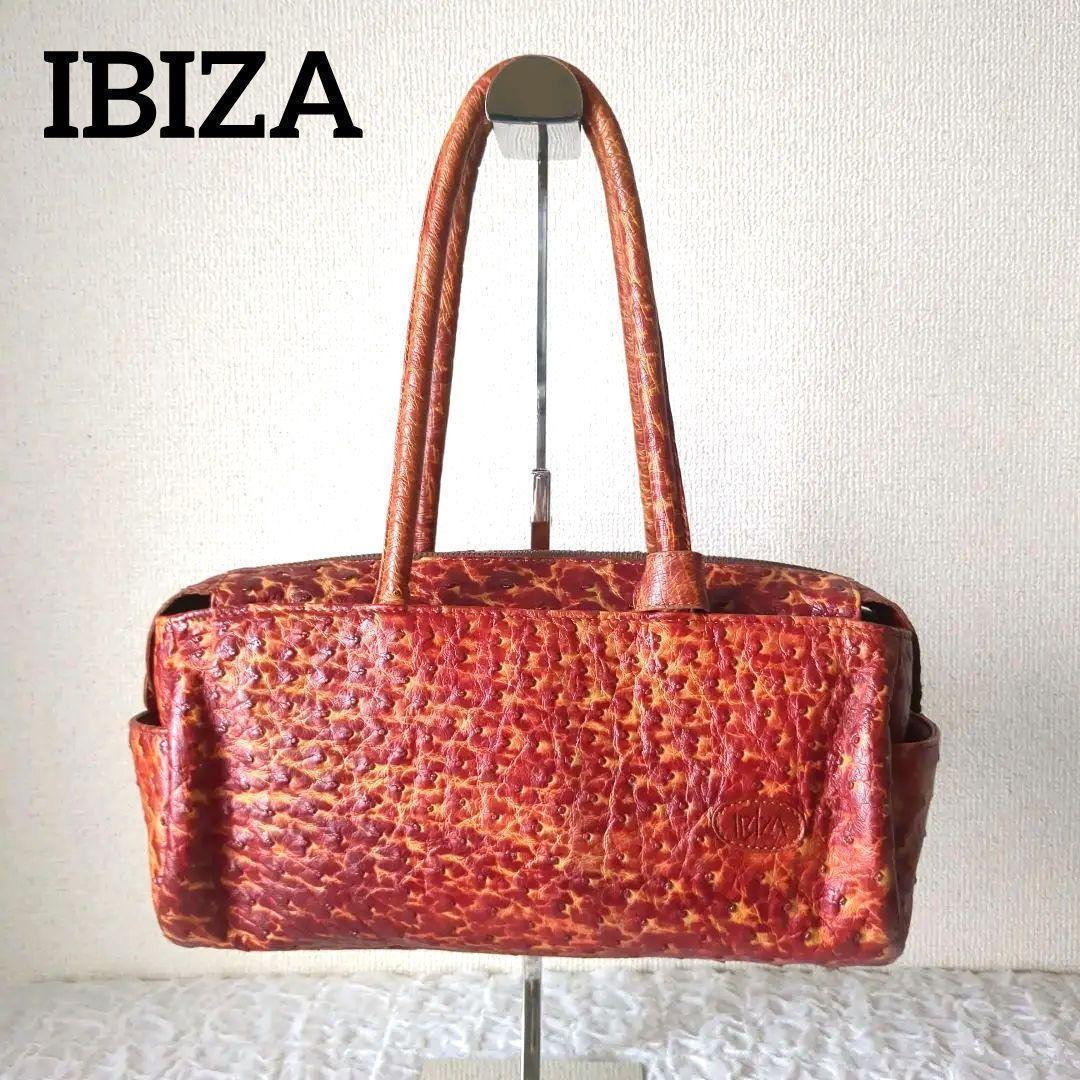 IBIZA/イビザ　希少✨️　オーストリッチ　特殊染め加工　バッグ