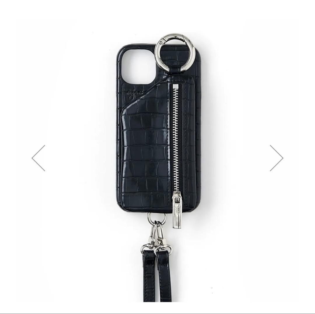 【値下げ交渉可】ajew iPhone13用ケースcroco case/ブラック