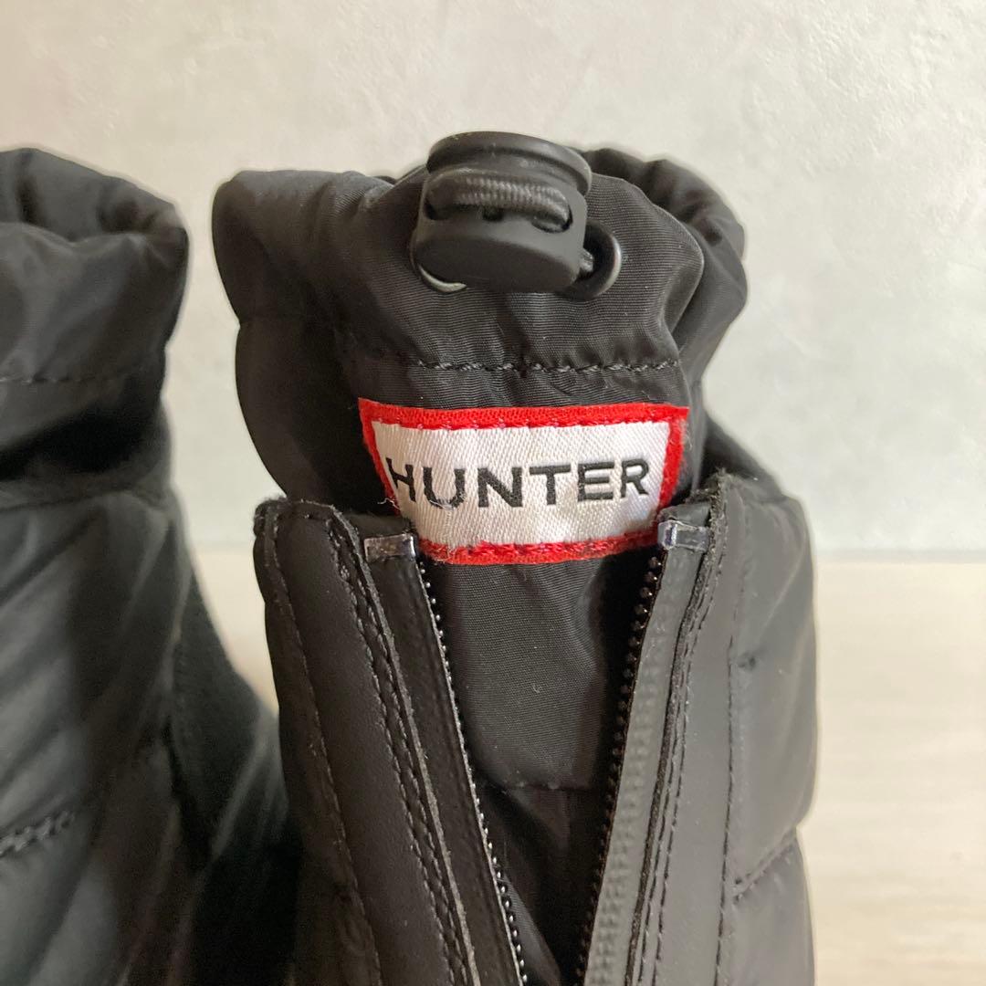 美品 箱付き HUNTER ハンター スノーブーツ 22.5cm ブラック