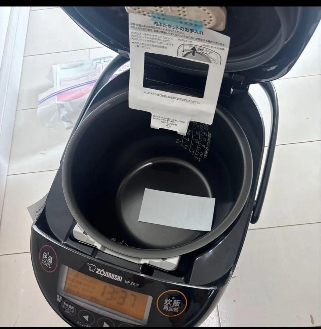 展示品　象印マホービン 炊飯器 1升 ブラック NP-ZX18-BA