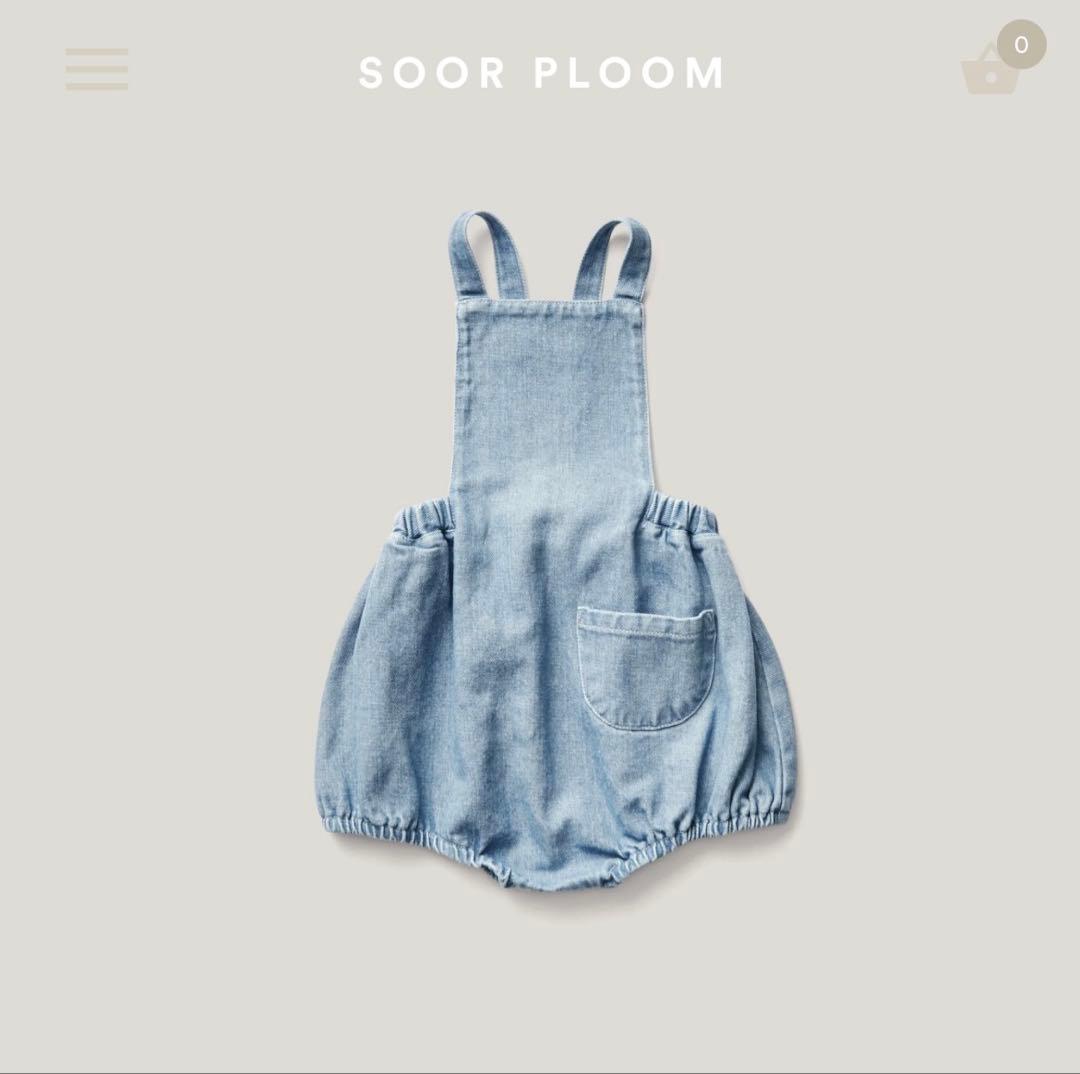 ロンパース・カバーオール soorploom OonaRomper 2Y Denim Light