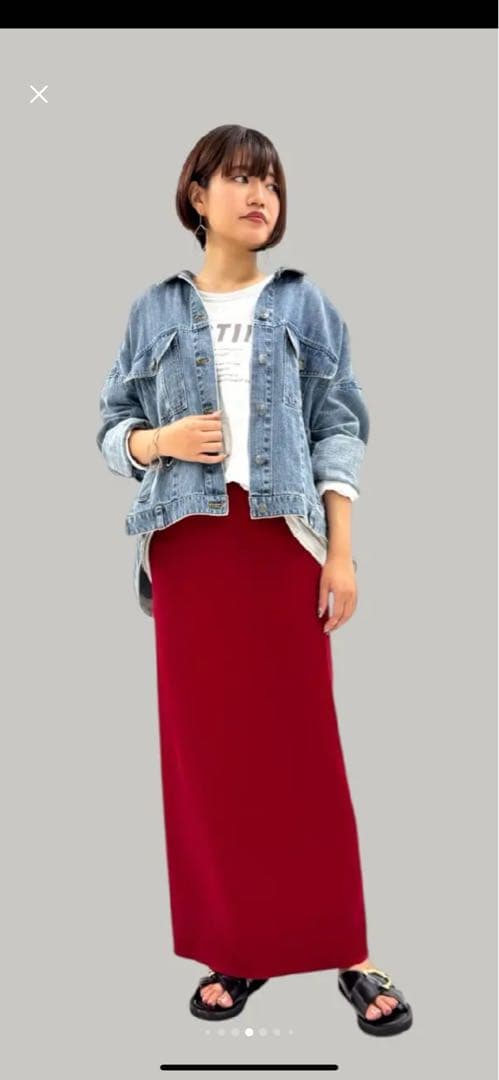 【新品】　ayane アヤン　リネン混デニムジャケット