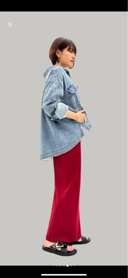 【新品】　ayane アヤン　リネン混デニムジャケット