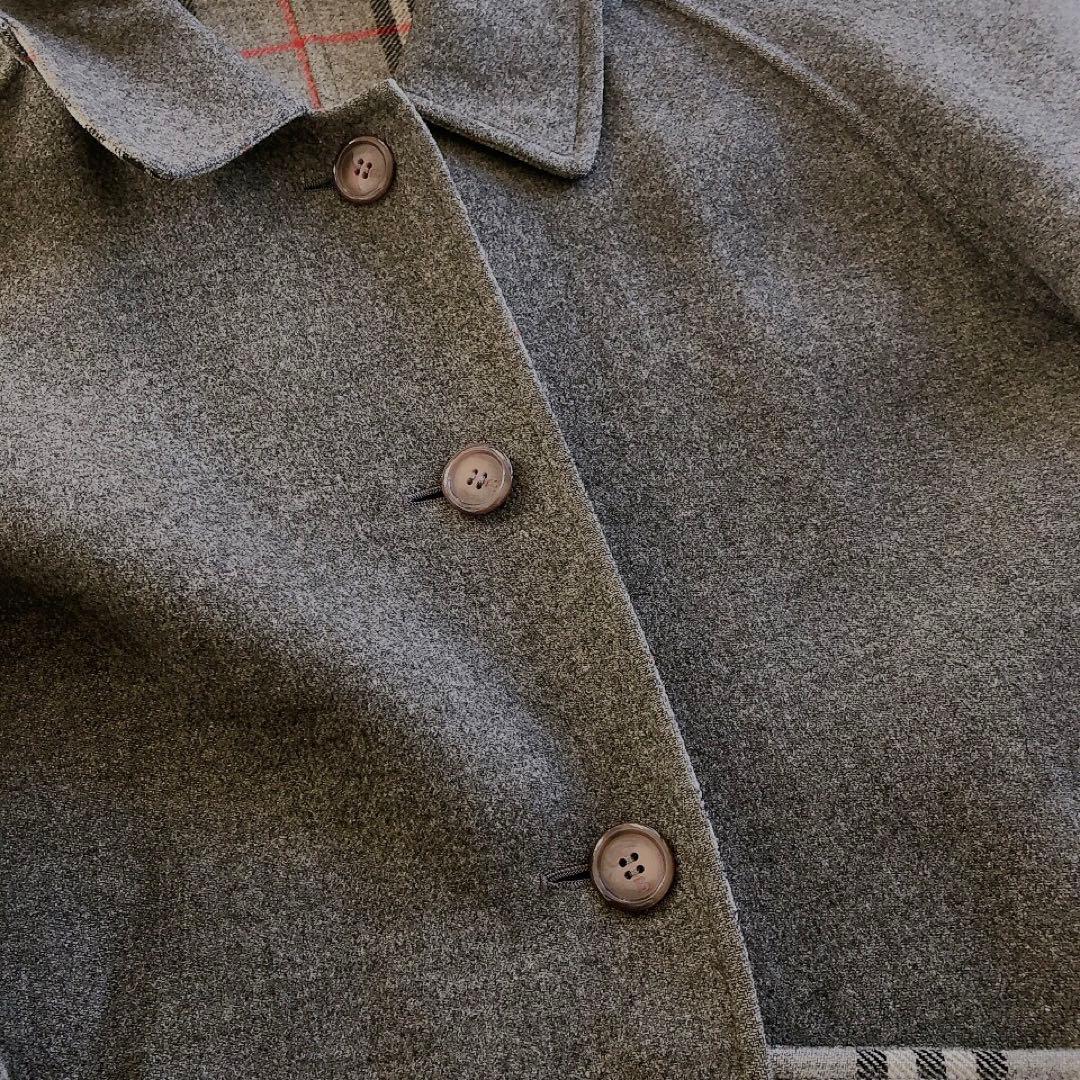 希少♦︎Burberrys ピーコート ダブルフェイス カシミア混 ウール グレー