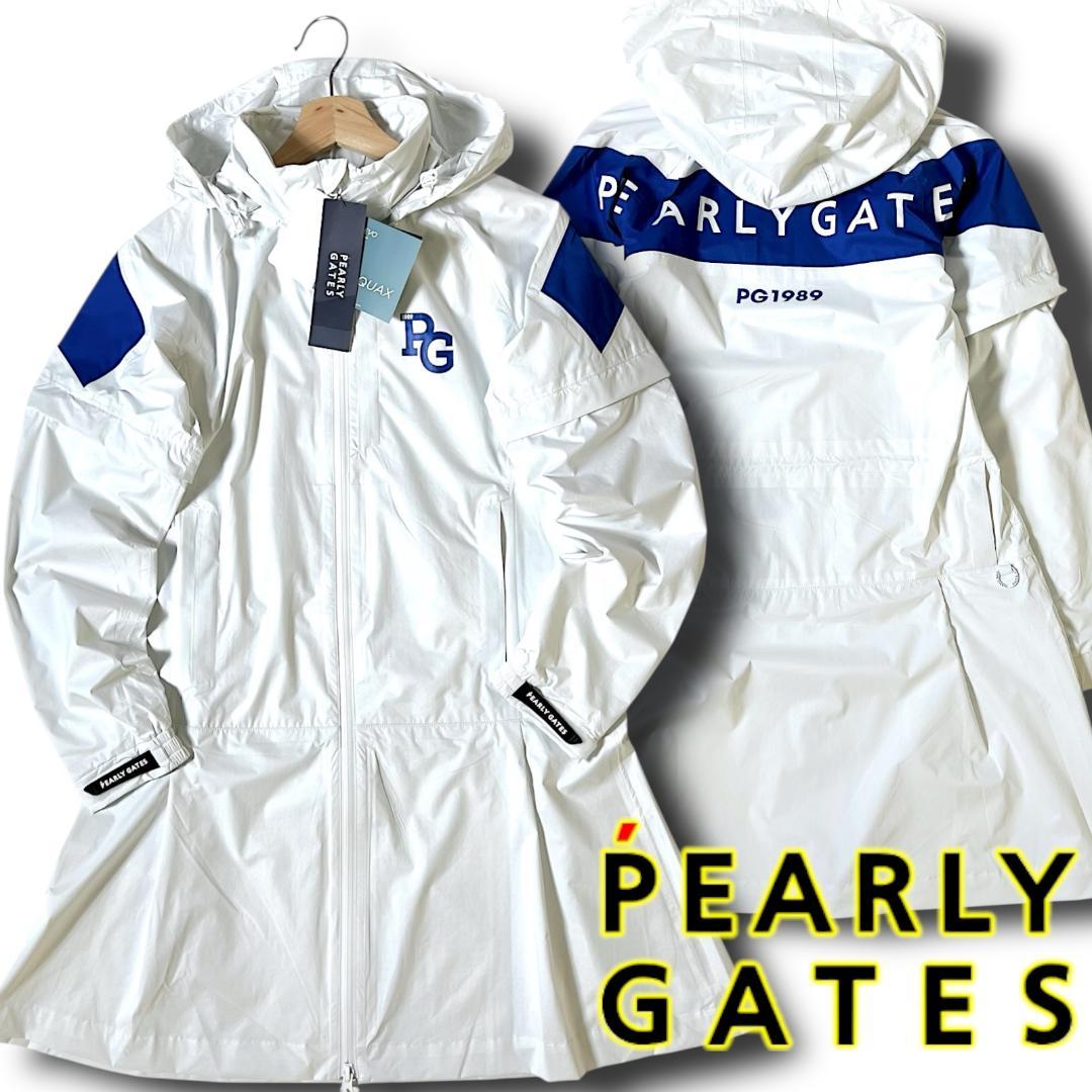 2 パーリーゲイツ AQUAX 防水透湿 レインジャケット ワンピース 白