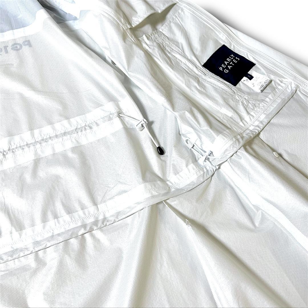 2 パーリーゲイツ AQUAX 防水透湿 レインジャケット ワンピース 白