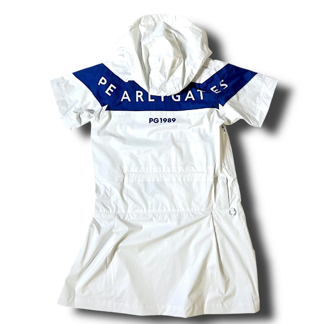 2 パーリーゲイツ AQUAX 防水透湿 レインジャケット ワンピース 白