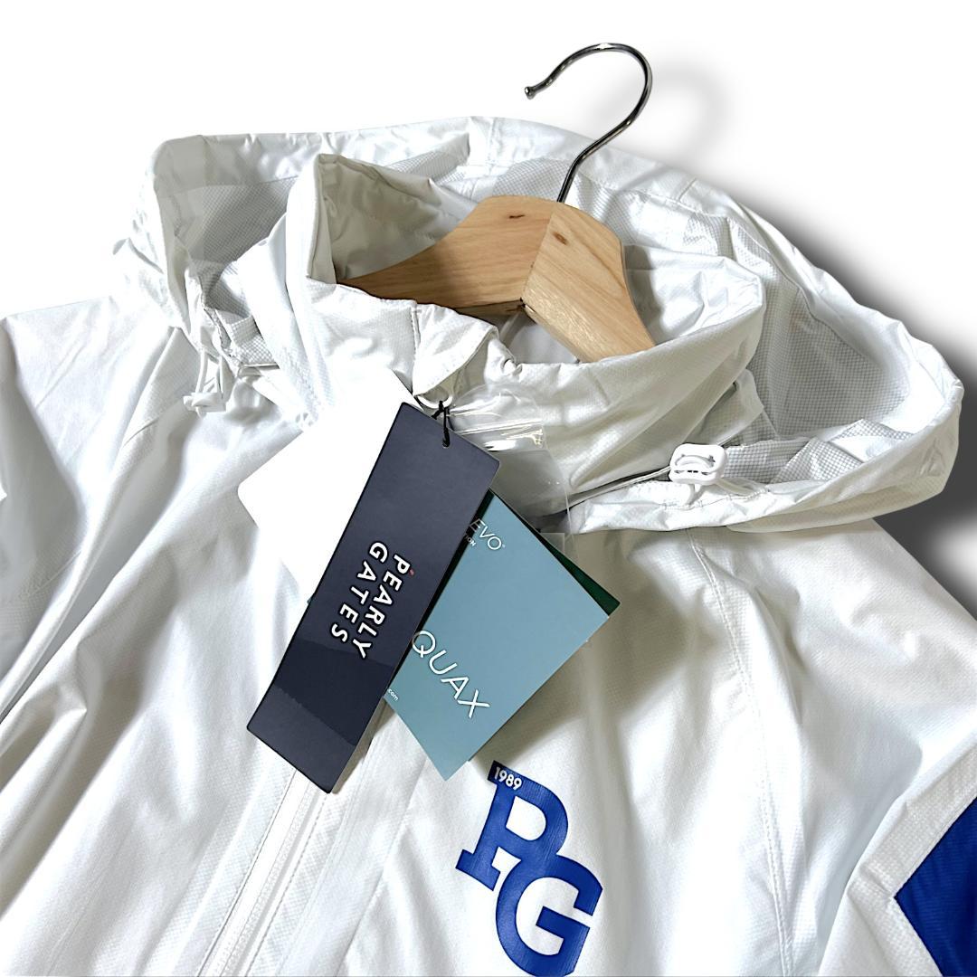 2 パーリーゲイツ AQUAX 防水透湿 レインジャケット ワンピース 白