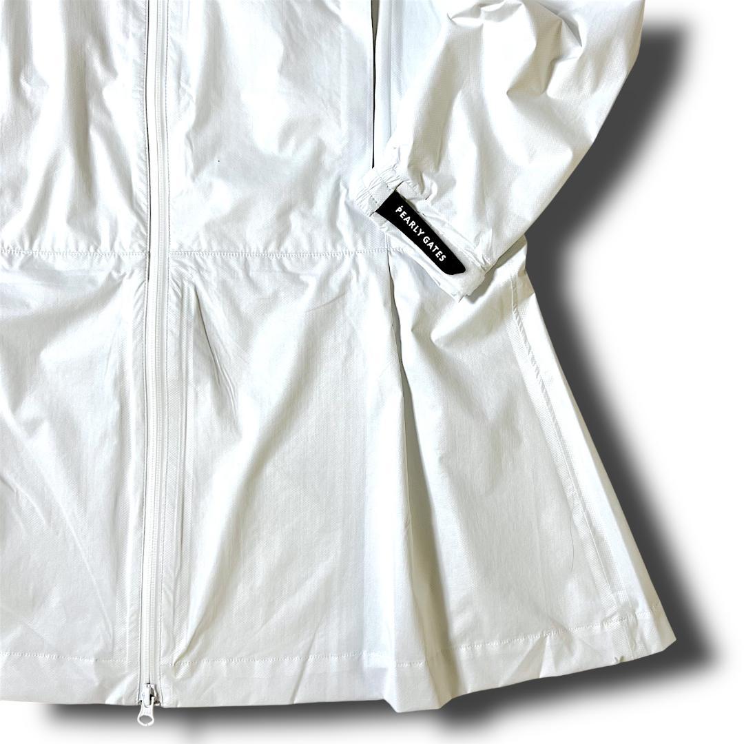 2 パーリーゲイツ AQUAX 防水透湿 レインジャケット ワンピース 白