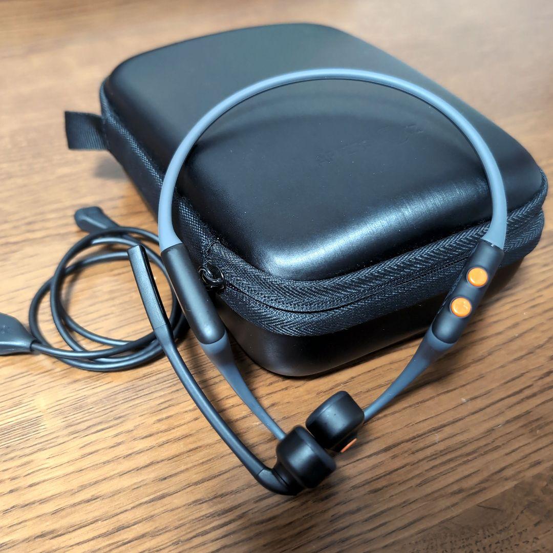【AFTER SHOKZ】OPENCOMM 骨伝導イヤホン 専用ケース付き