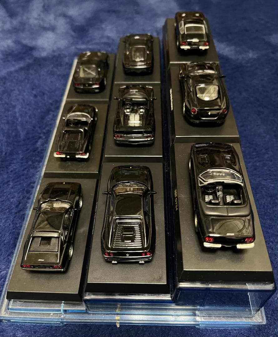 【希少美品】FERRARIブラック 9種セット (京商 Kyosho 1/64)