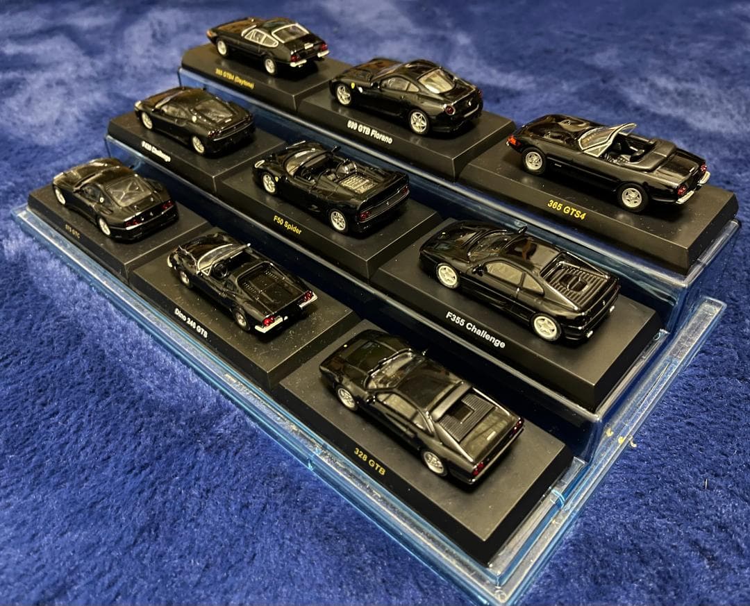 【希少美品】FERRARIブラック 9種セット (京商 Kyosho 1/64)