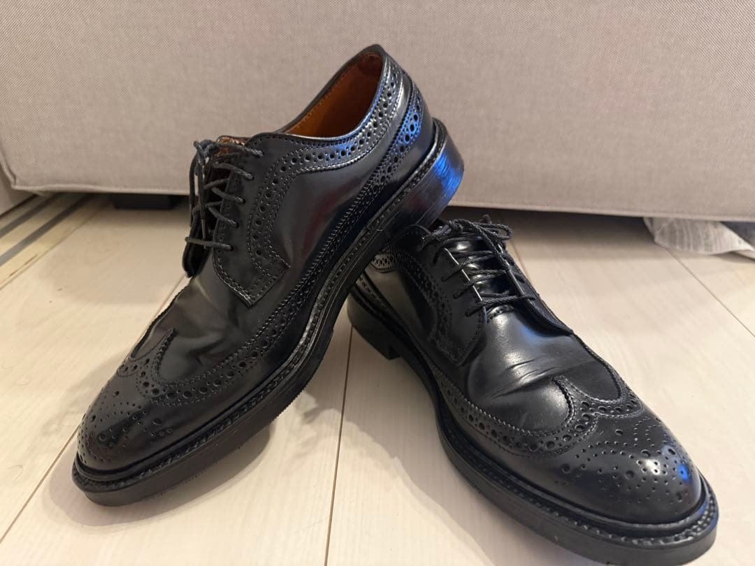 オールデン コードバン ロングウィングチップ 9751黒　7 1/2D 美品