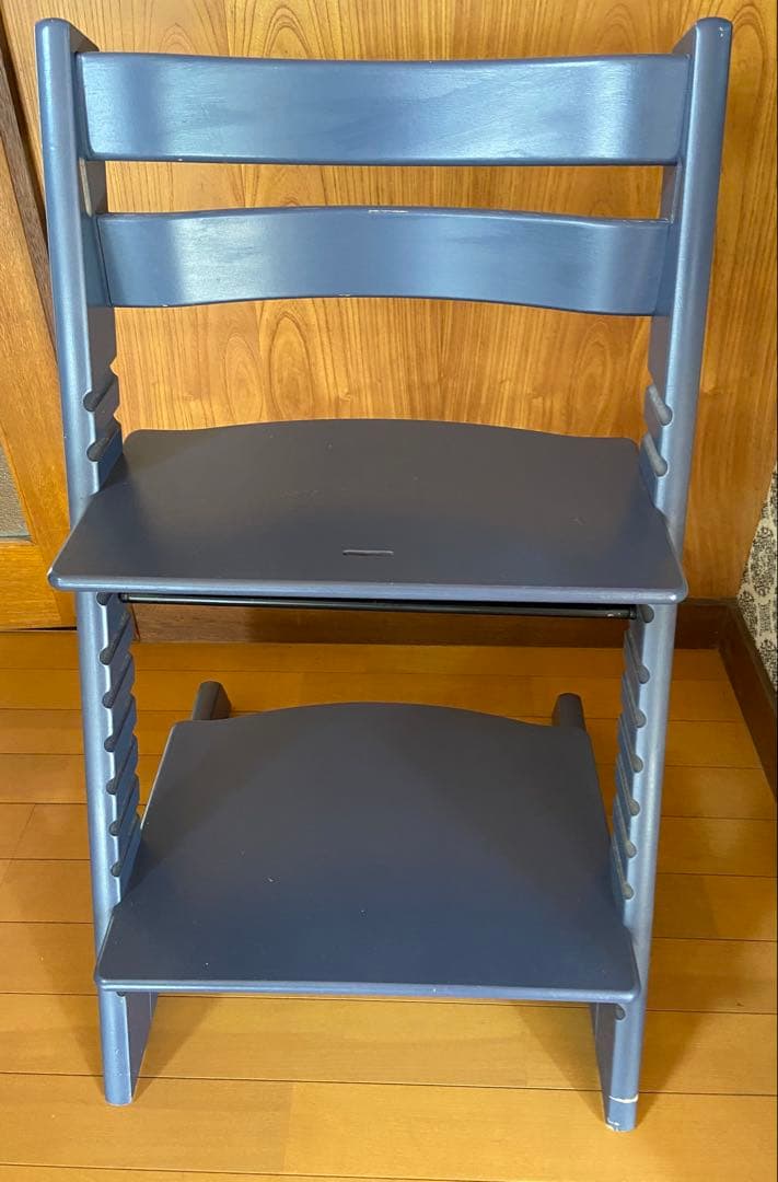 ストッケ ハイチェア トリップトラップ 背中サポート付き 限定色ダークブルー