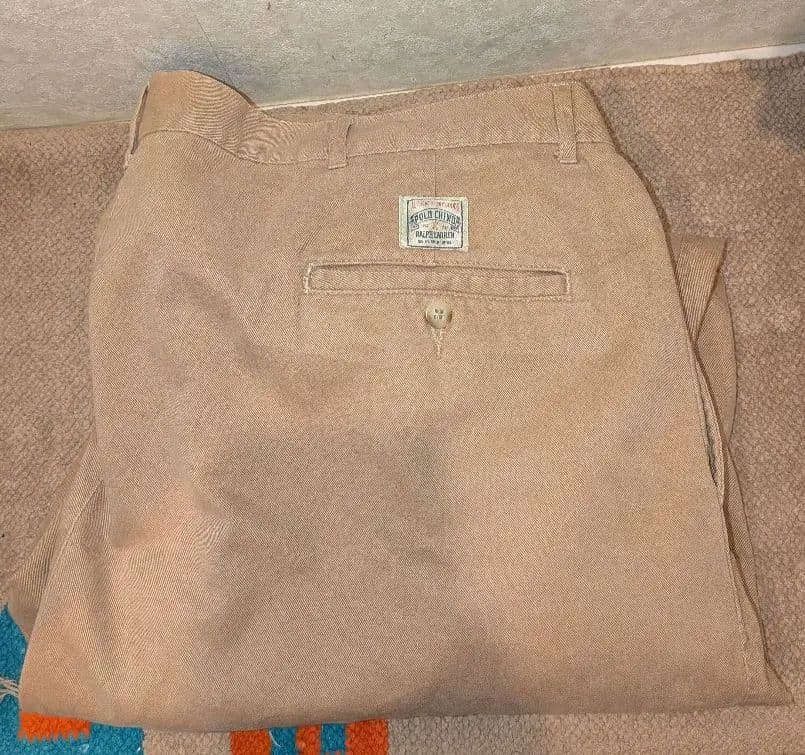 90's Polo Ralph Lauren　ツータック チノパン ベージュ