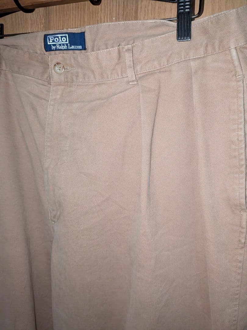 90's Polo Ralph Lauren　ツータック チノパン ベージュ