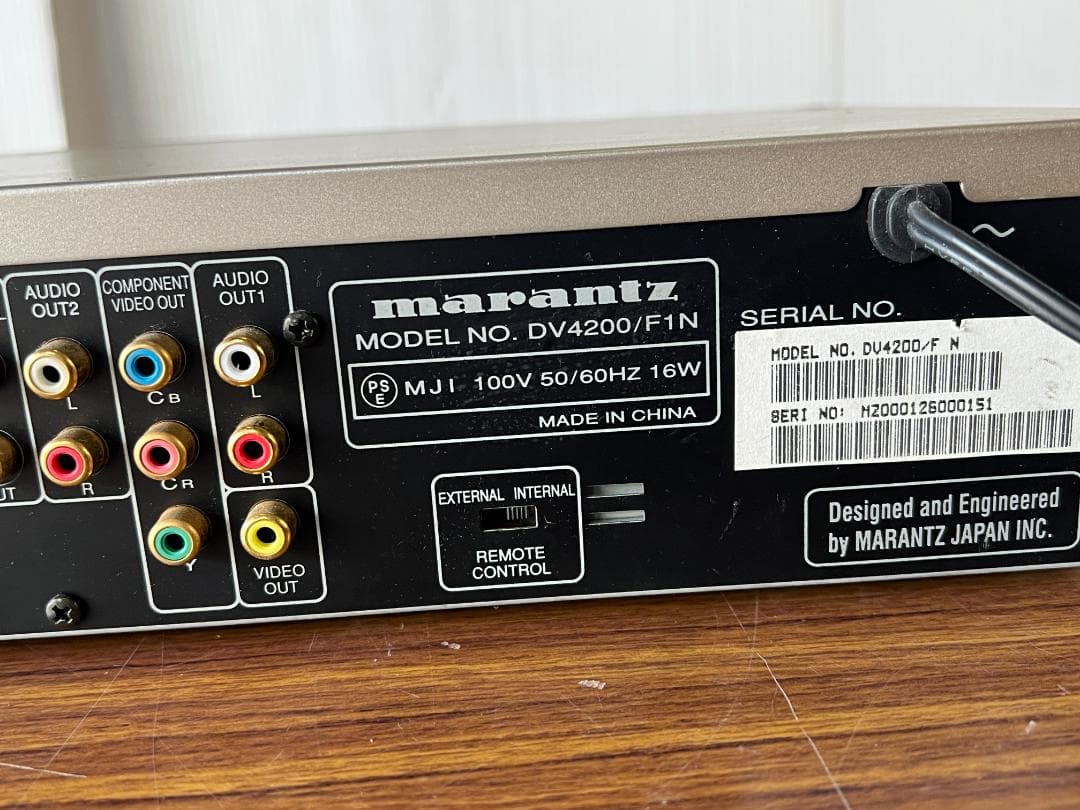 marantz マランツ DV4200 DVD　ビデオプレーヤー　動作確認