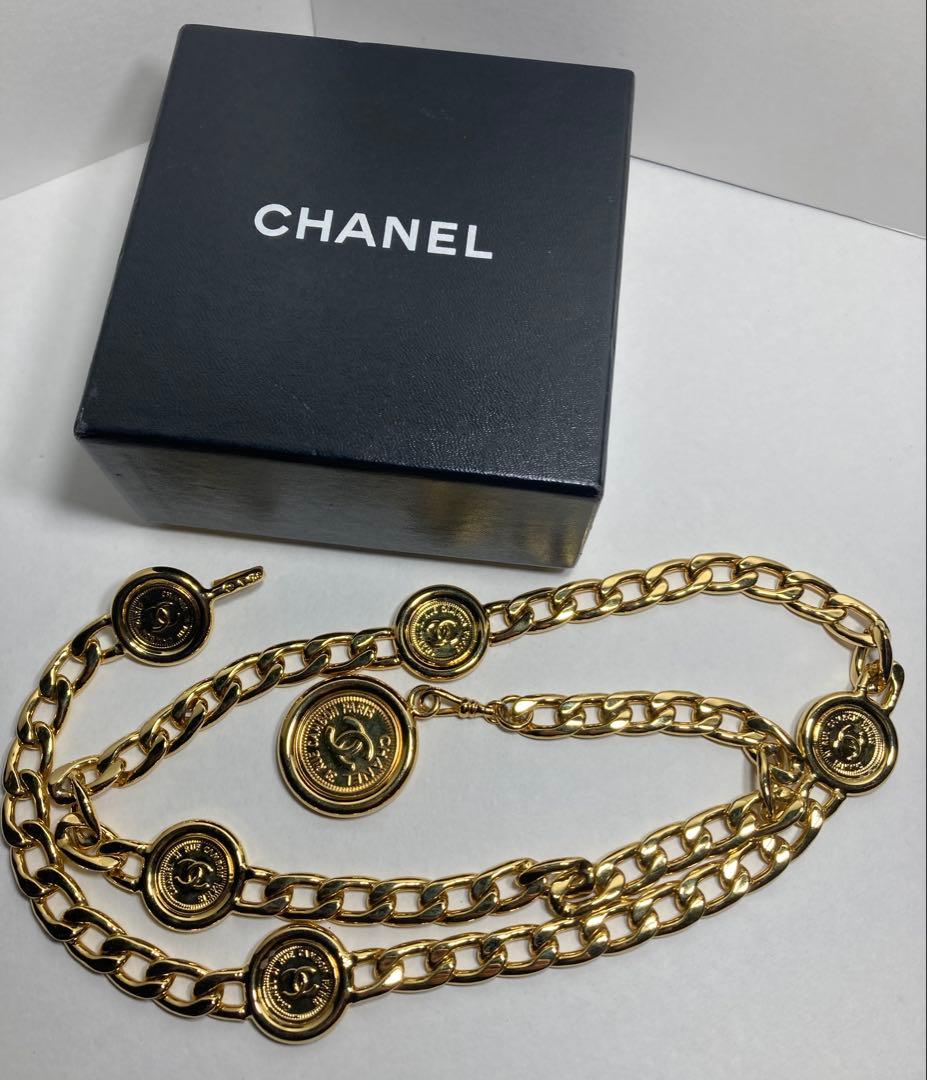 CHANELシャネル　チェーンベルト　メダル チャームココマーク　GP