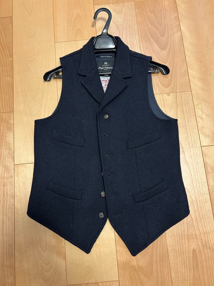 【美品】 48 ナイジェルケーボン ウール マロリーベスト 25020753