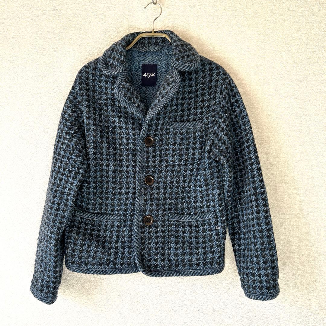 45R　シェットランドツイードニットジャケット