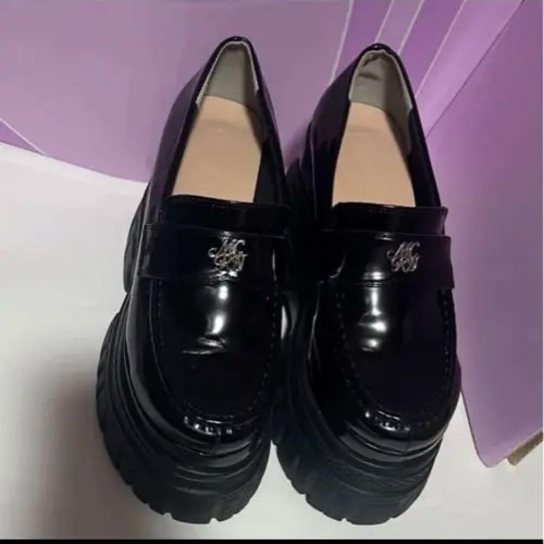 michellMacaron ミシェルマカロン ロゴ　厚底　ローファー ブラック