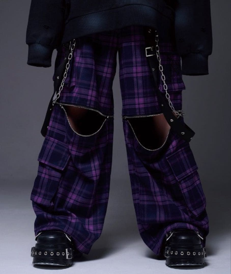 TRAVAS TOKYO サスペンダー付き2WAYカーゴパンツ