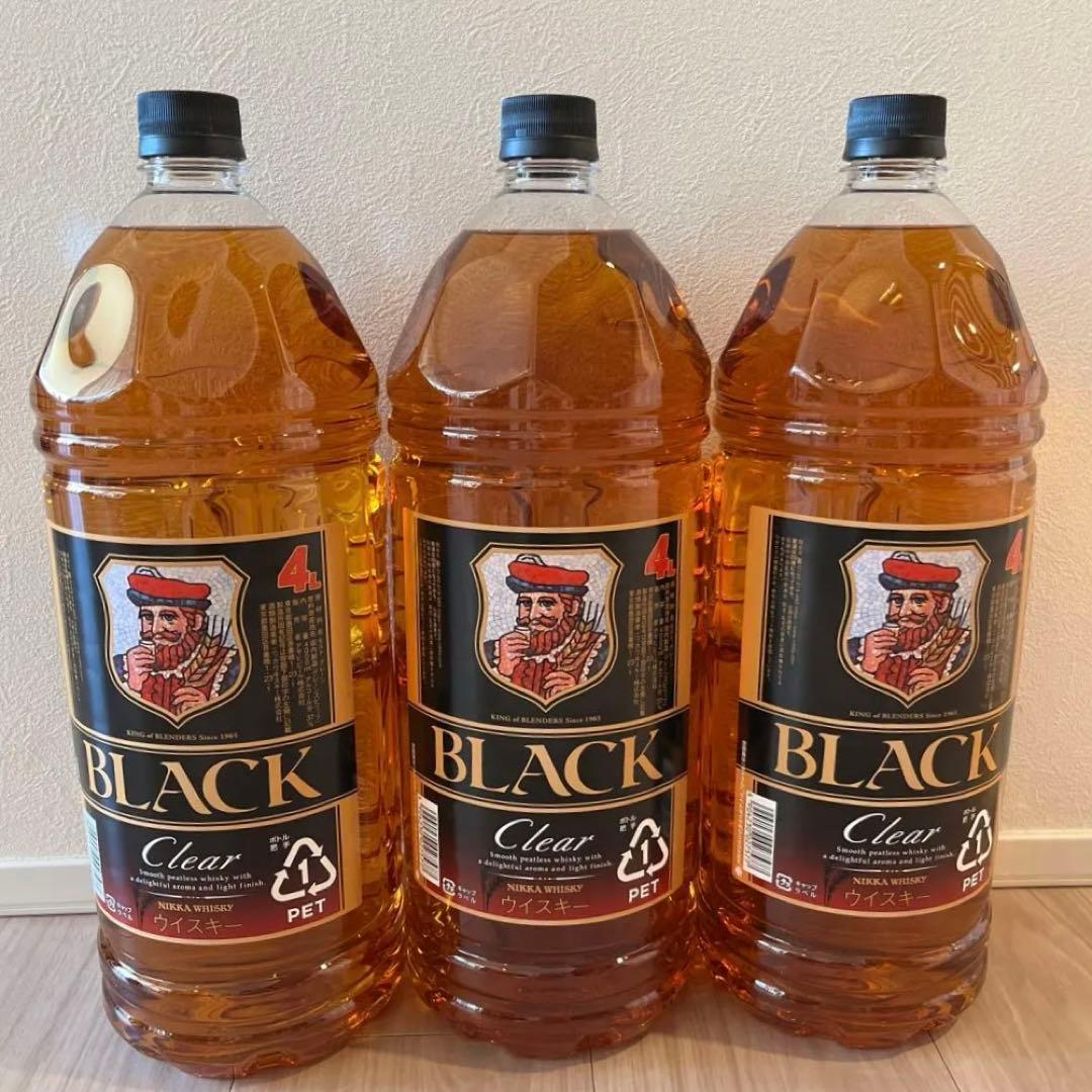 ブラックニッカ　クリア　4L 3本 未開封　BLACK　CLEAR ウィスキー