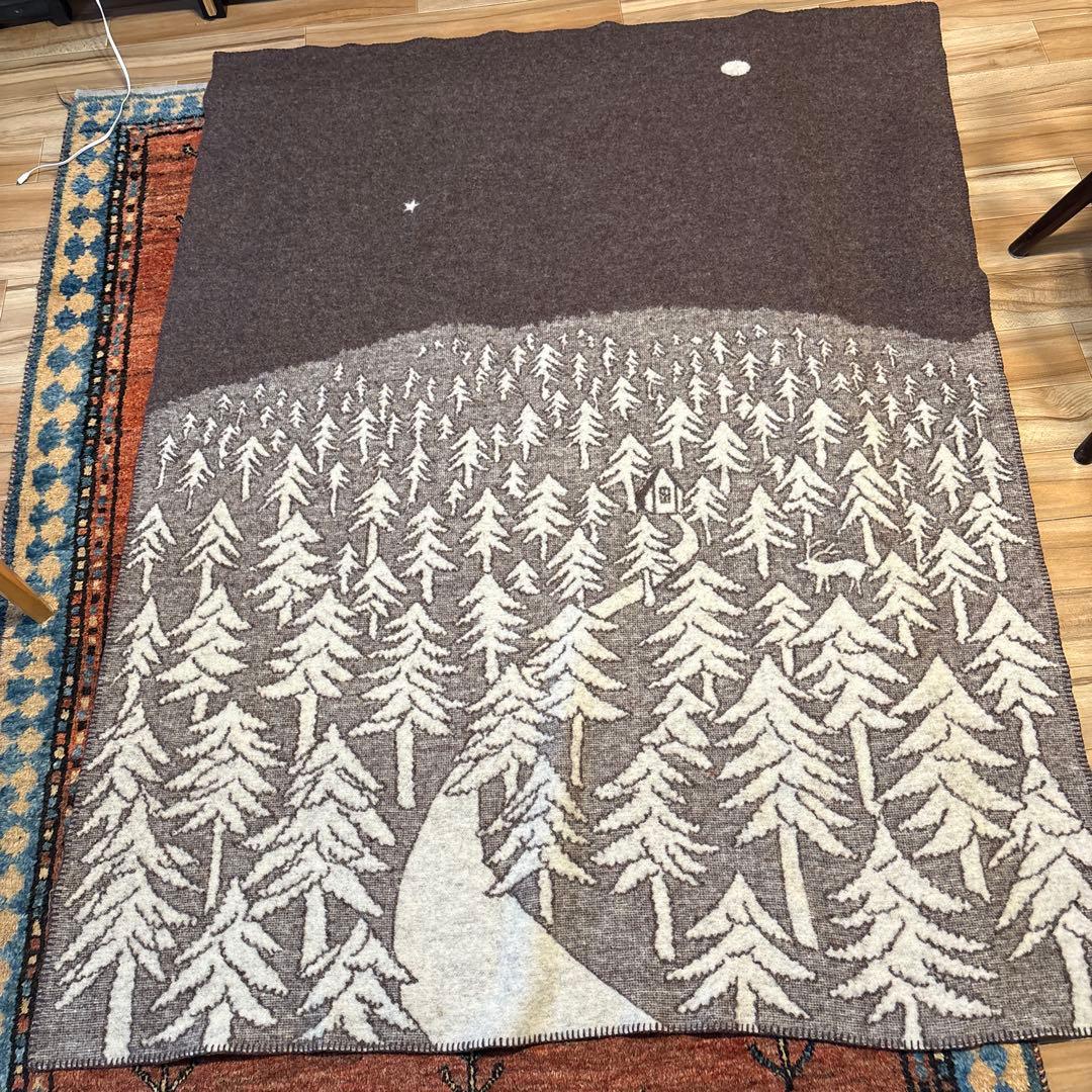 美品　クリッパン　ミナペルホネン　ブランケット　ブラウン