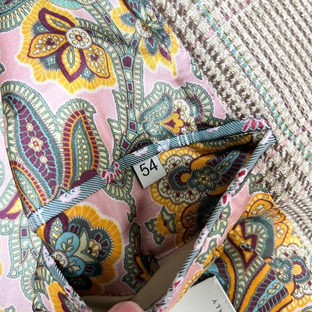 極美品　エトロ　ETRO テーラードジャケット　アンコンジャケット　ペイズリー柄
