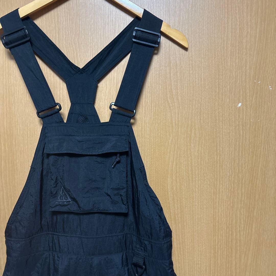 19ss NIKE ACG オーバーオール つなぎ　ブラック 希少　ロゴ刺繍　m