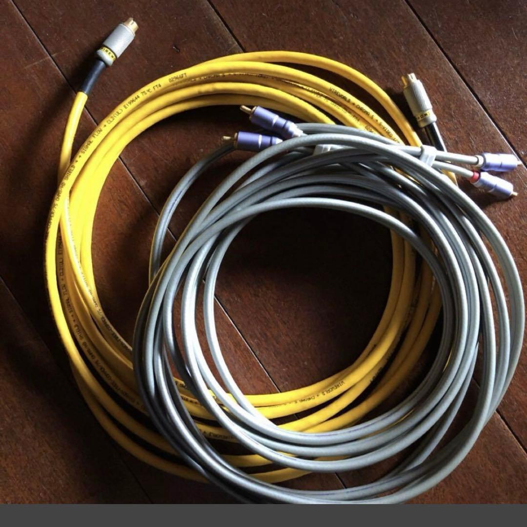 ワイヤーワールドS端子ケーブルとオーディオテクニカ音声ケーブルのセット