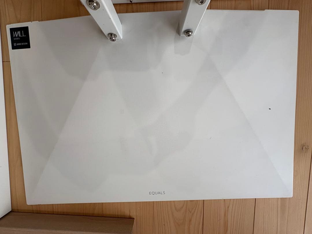 WALL テレビスタンド V3 ロータイプ ホワイト 木目、ラージサイズ棚