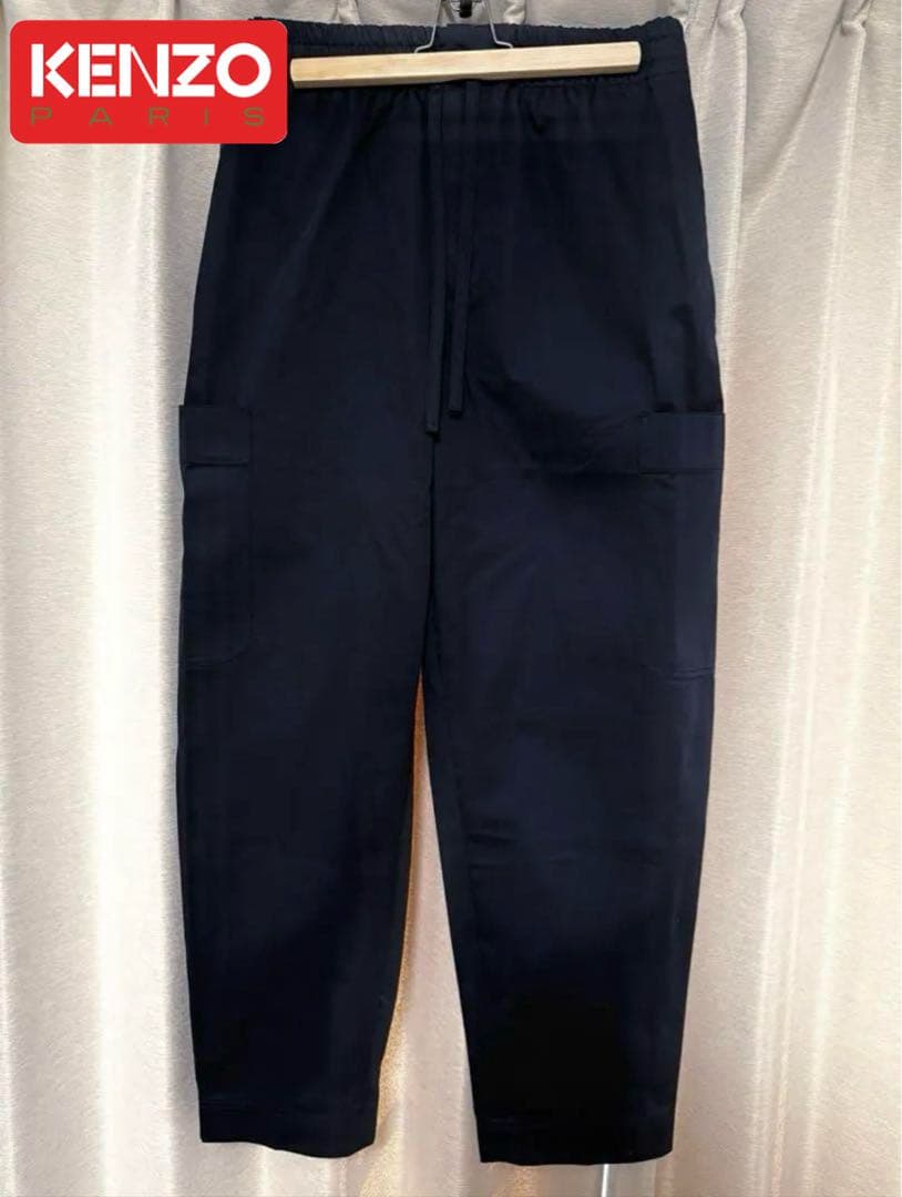 新品　KENZO チノ素材カーゴパンツ　ネイビー　S