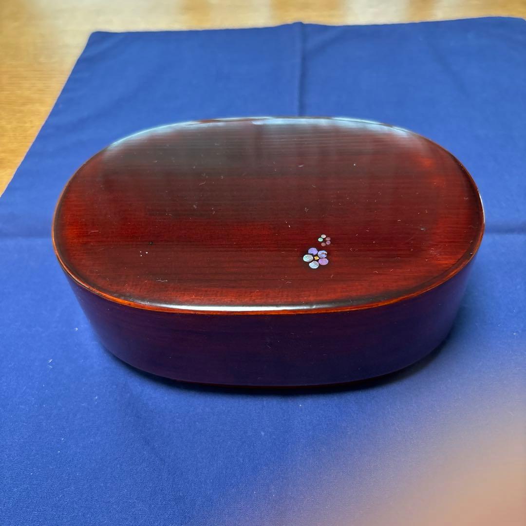 駿河漆器 螺鈿細工 お弁当箱　名工 細田豊作