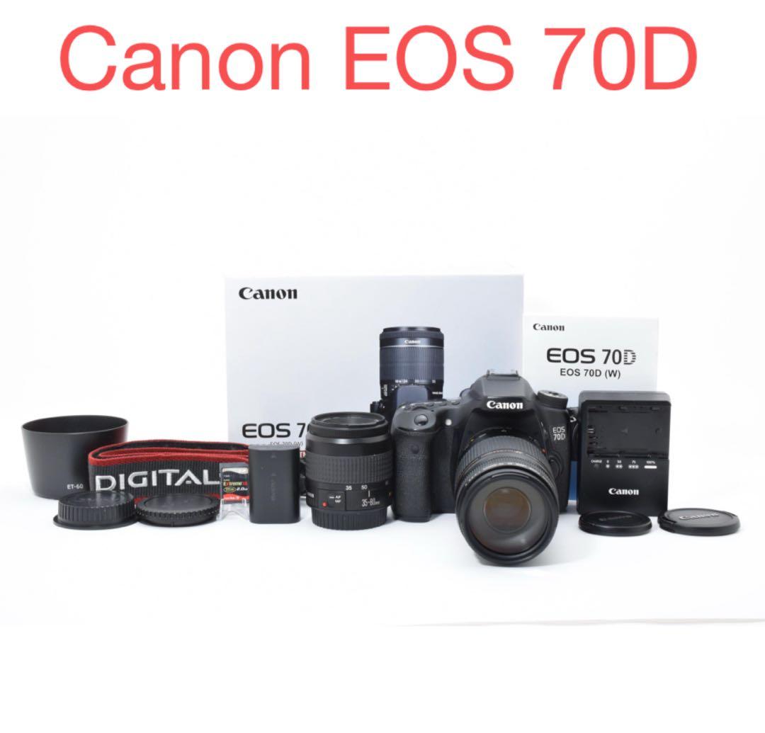 デジタル一眼レフカメラ/Canon EOS 70D標準&望遠ダブルレンズセット