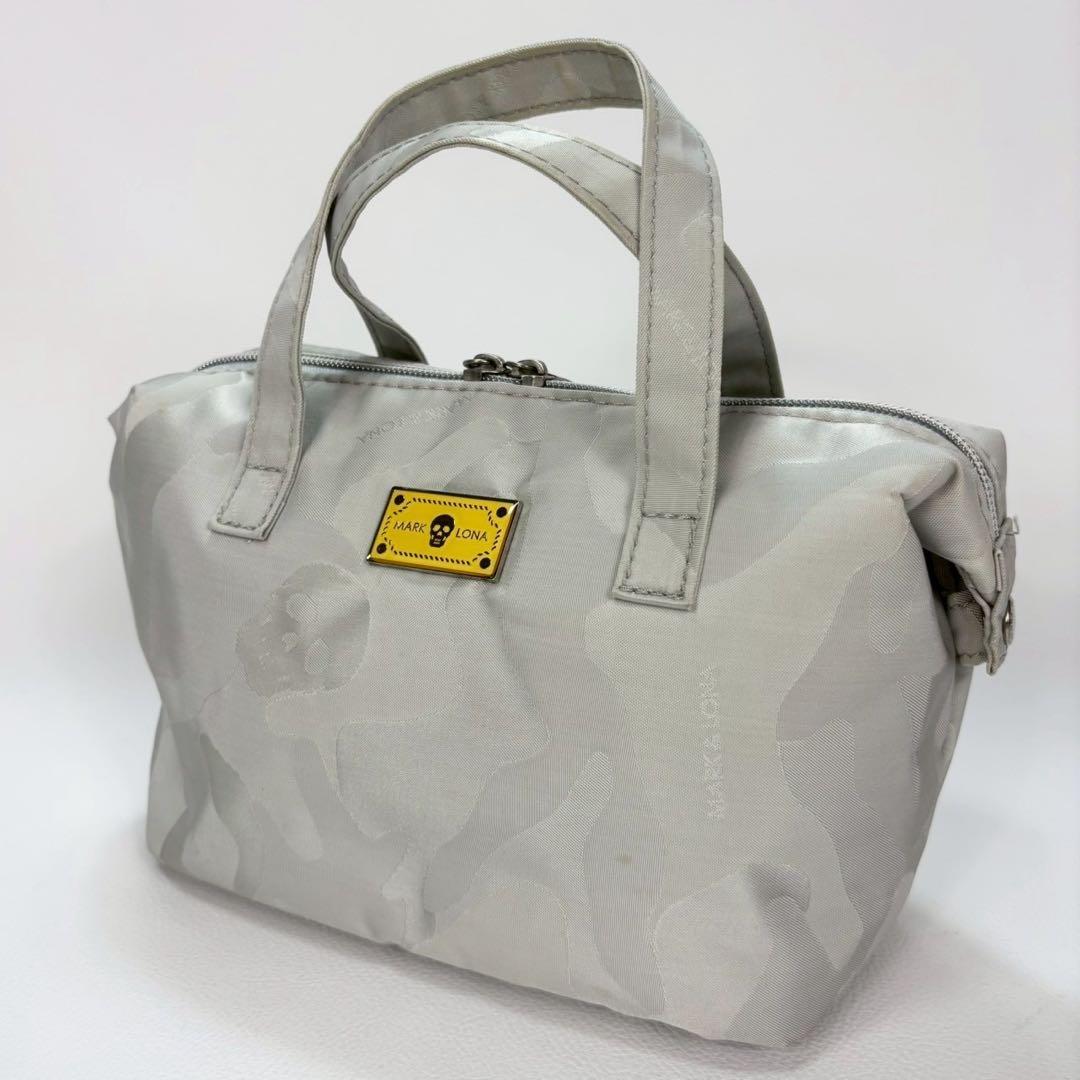 MARK&LONA カートバッグ カモフラ メタルプレート ミニボストン