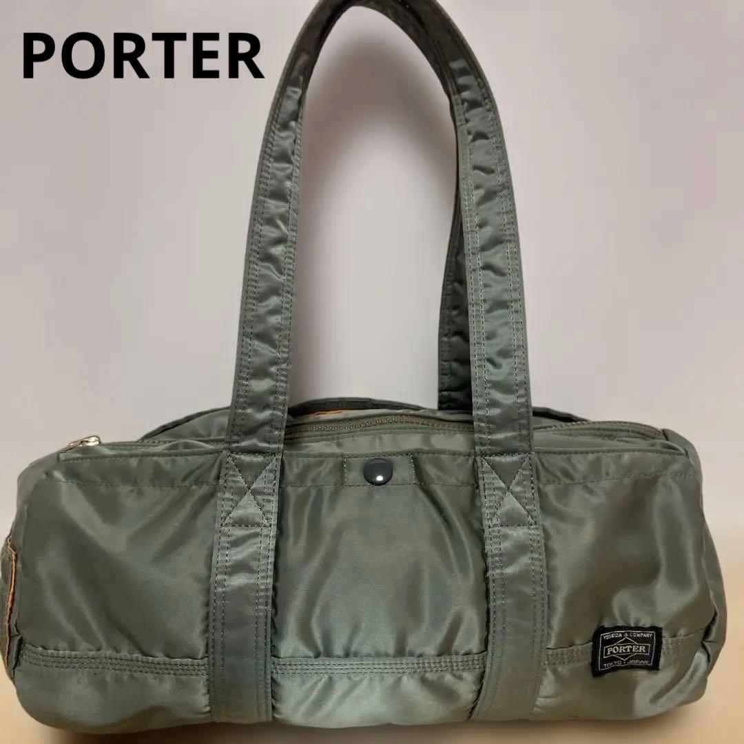 PORTER　ポーターミニ ボストンバッグ　タンカー ナイロン カーキ （L）