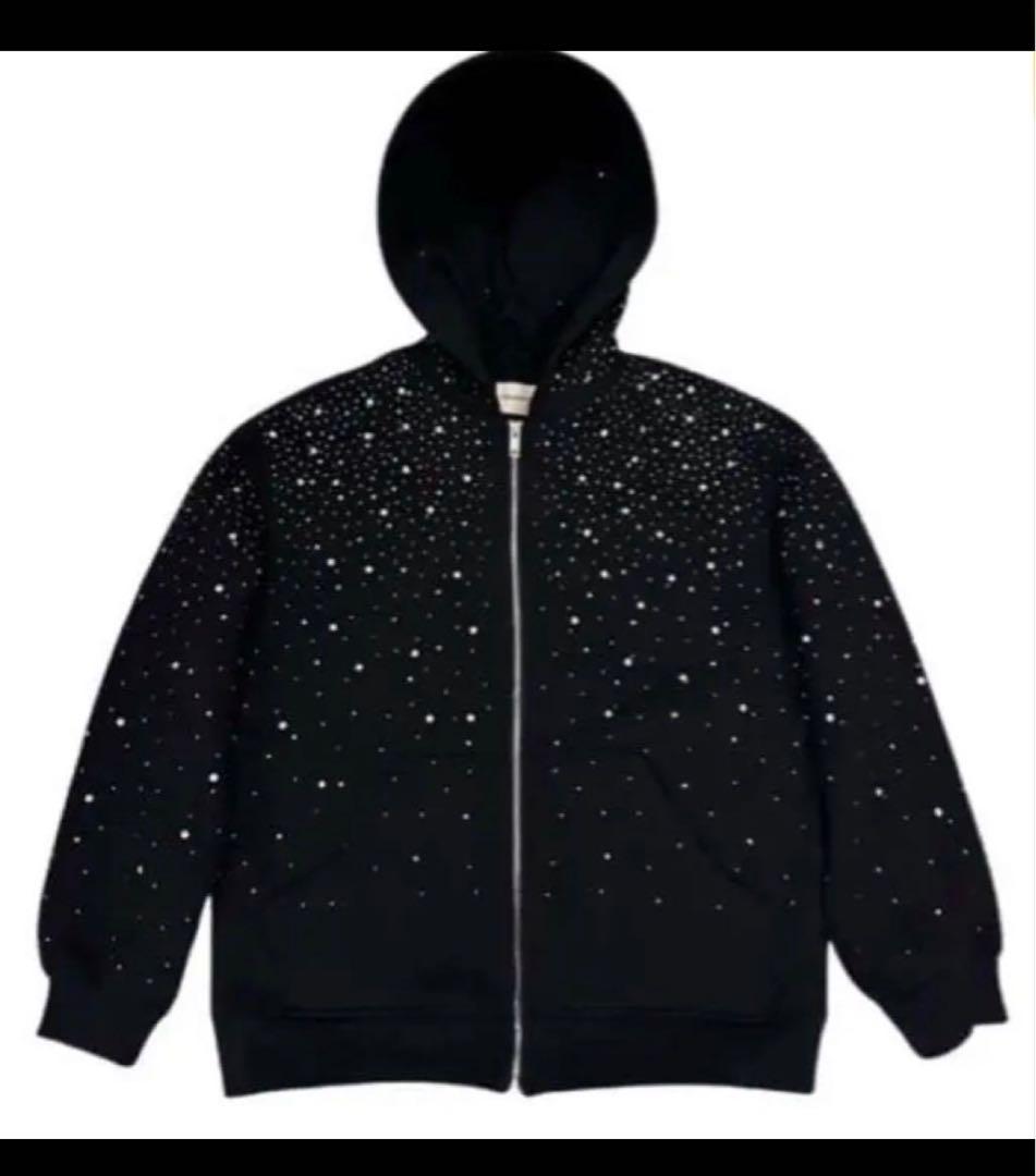 VYBES バイブス　ストーン装飾　ブラック パーカー　BRHTH KHI好きに