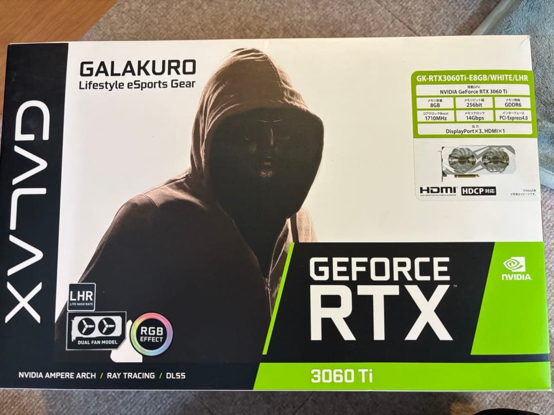 グラフィックボード・グラボ・ビデオカード GALAKURO GEFORCE RTX 3060 Ti