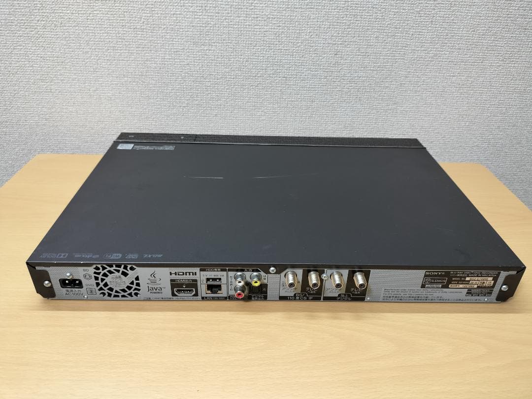 ソニー ブルーレイレコーダー 「BDZ-ET2200」 動作品