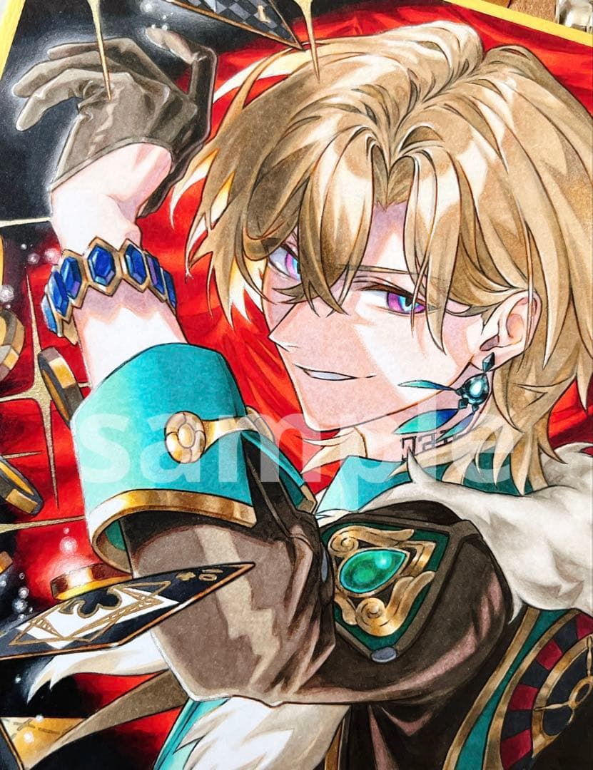 ✴︎ ちまき ✴︎ イラスト　手描き　アナログ　色紙