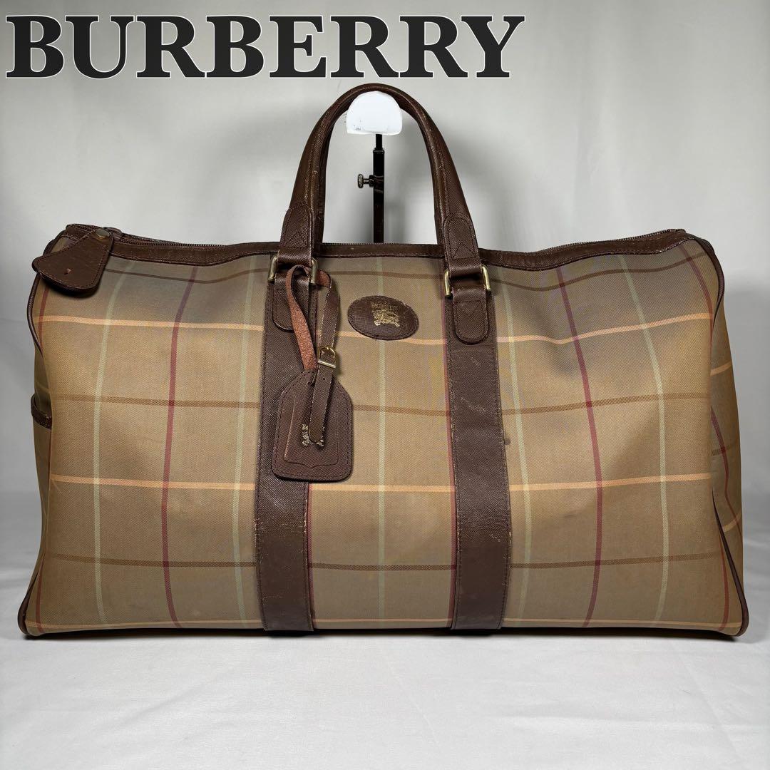 バーバリー Burberry ボストンバッグ ヴィンテージ ノバチェック 玉虫色