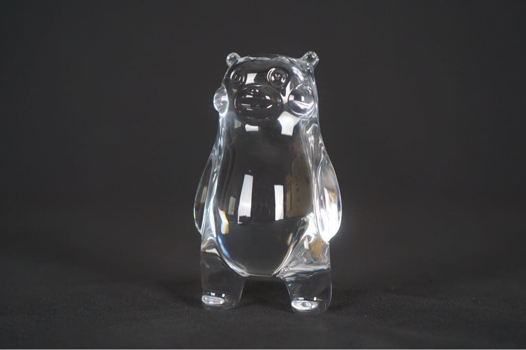 新品 バカラ くまモン クリスタル キャラクター フィギュリン オブジェ 置物