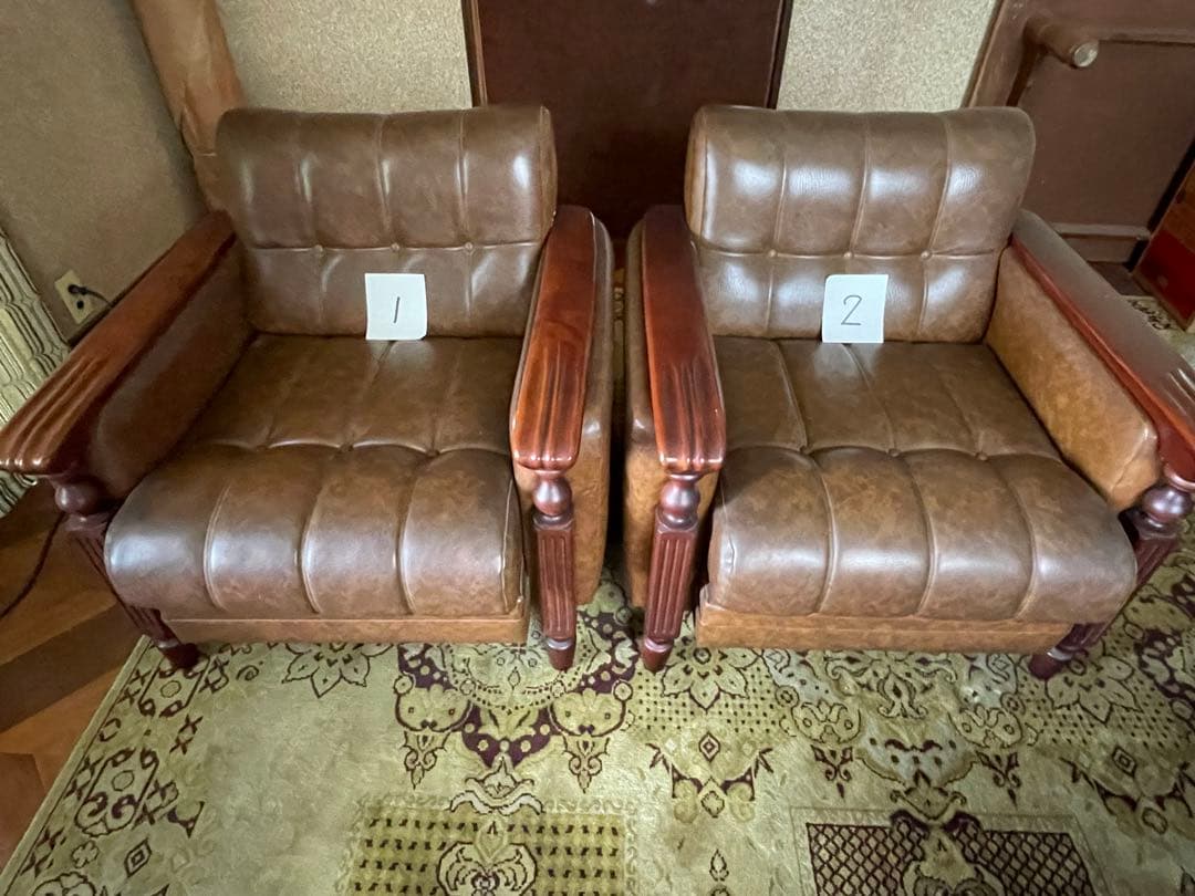 昭和レトロ　1人掛けソファ-1